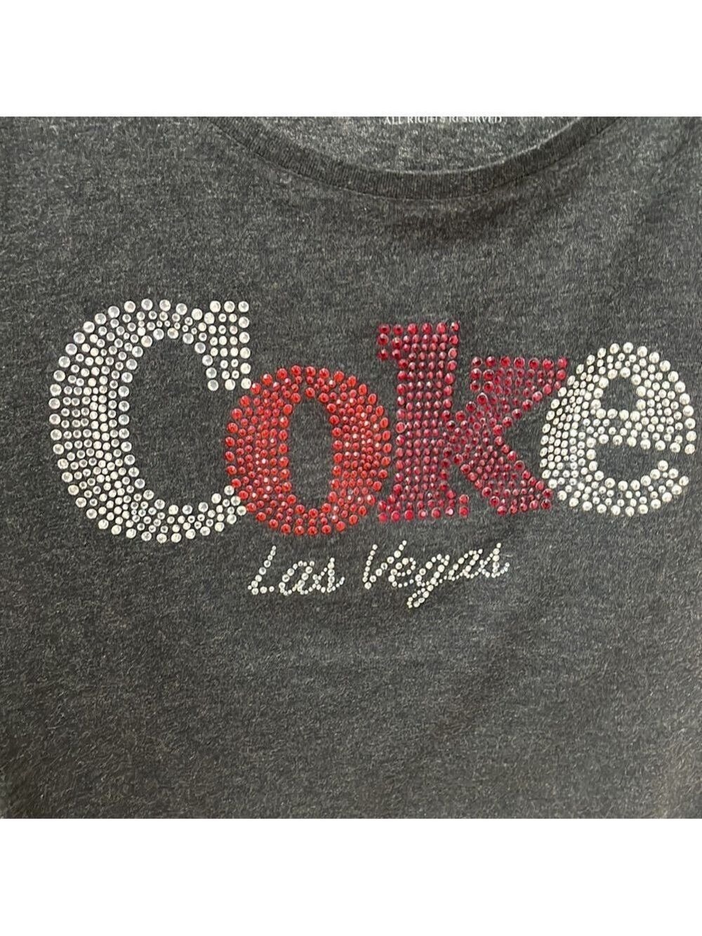 Coca Cola Las Vegas short sleeve rhinestone tee - Picture 3 of 4